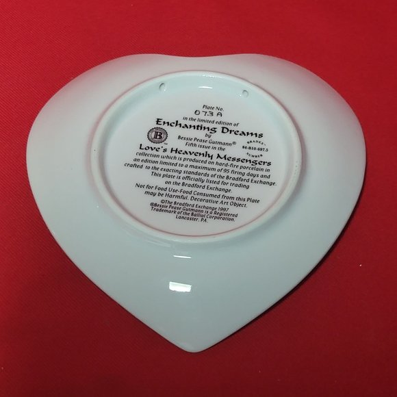 Vintage Bradford Exchange Enchanting Dreams Heart Decorative Plate No 073A 1997 - Picture 3 of 15